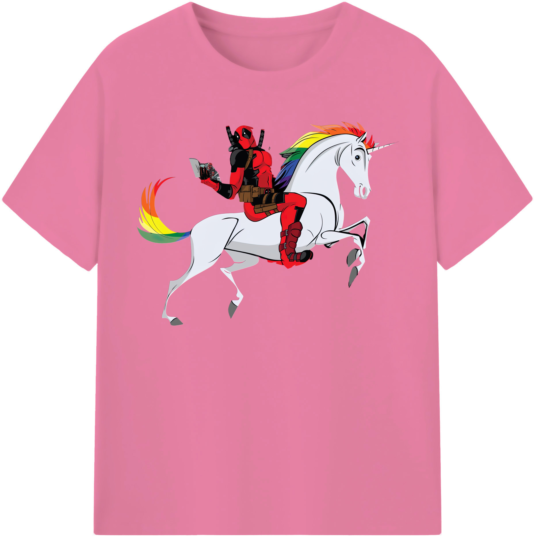 （画像用） Deadpool デッドプール 綿100％半袖Tシャツ（フロントプリント）